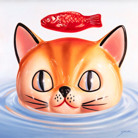 Bennett Slater - 'Red Menace' - oil on wood