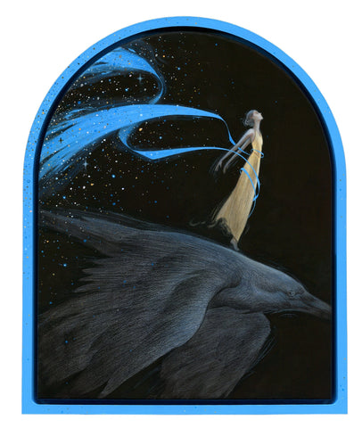 Rovina Cai - 'Stars' - acrylic & coloured pencil on board