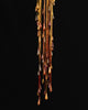 Selene M Cochrane - "Spine" - Various fabrics, thread, wool felt, wire, ceramic, handmade chainstitched metallic lace