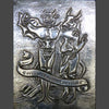 A Curious Elixir - 'Selfie Demons' - hand embossed repoussé metal wall art
