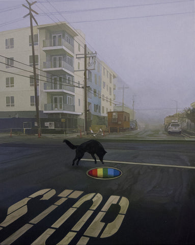 Jolene Lai - 'Rainbow's End' - oil on wood panel