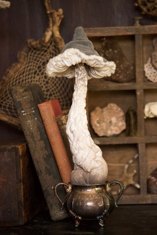 Adrianna Karwacka - 'The Hermit' - textile sculpture with wire, gouache and antique pot