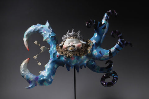 Akishi Ueda - 'King of the Comet' - clay, resin & acrylic paint