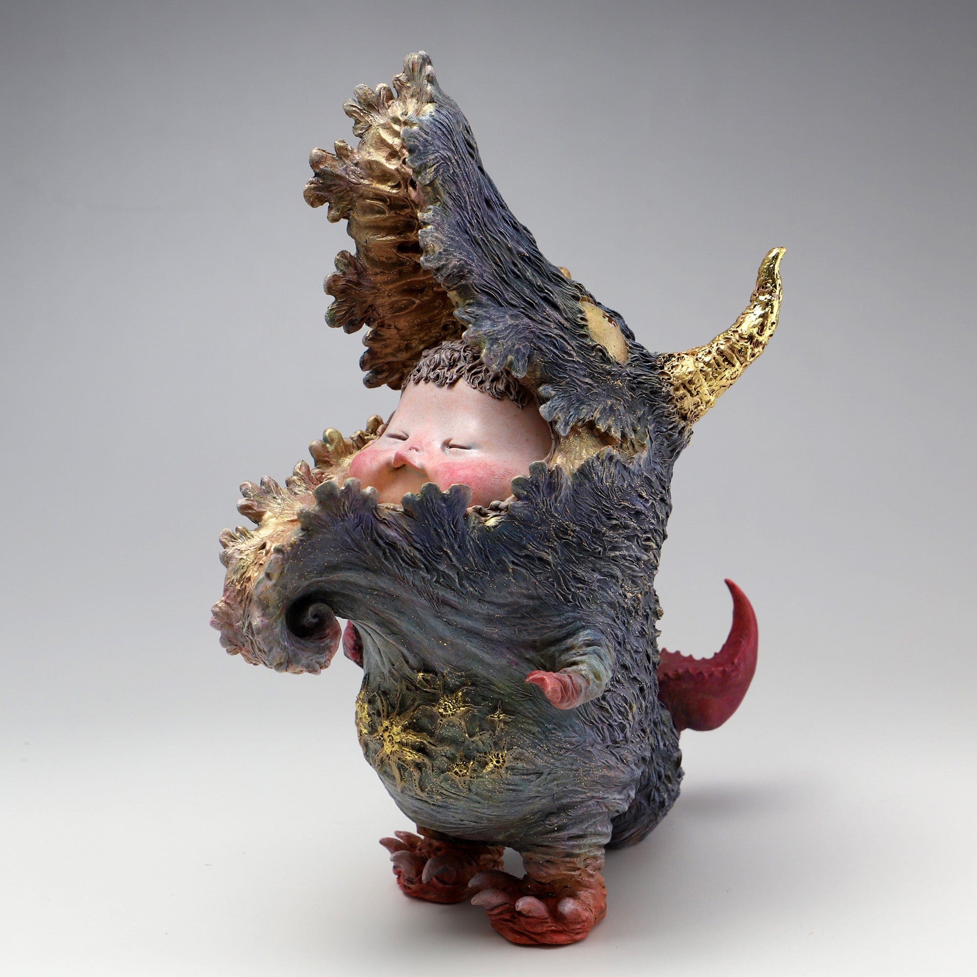 c'mon monsters kid Akishi Ueda - 'Monster Child of the Night' - clay, resin & acrylic pai