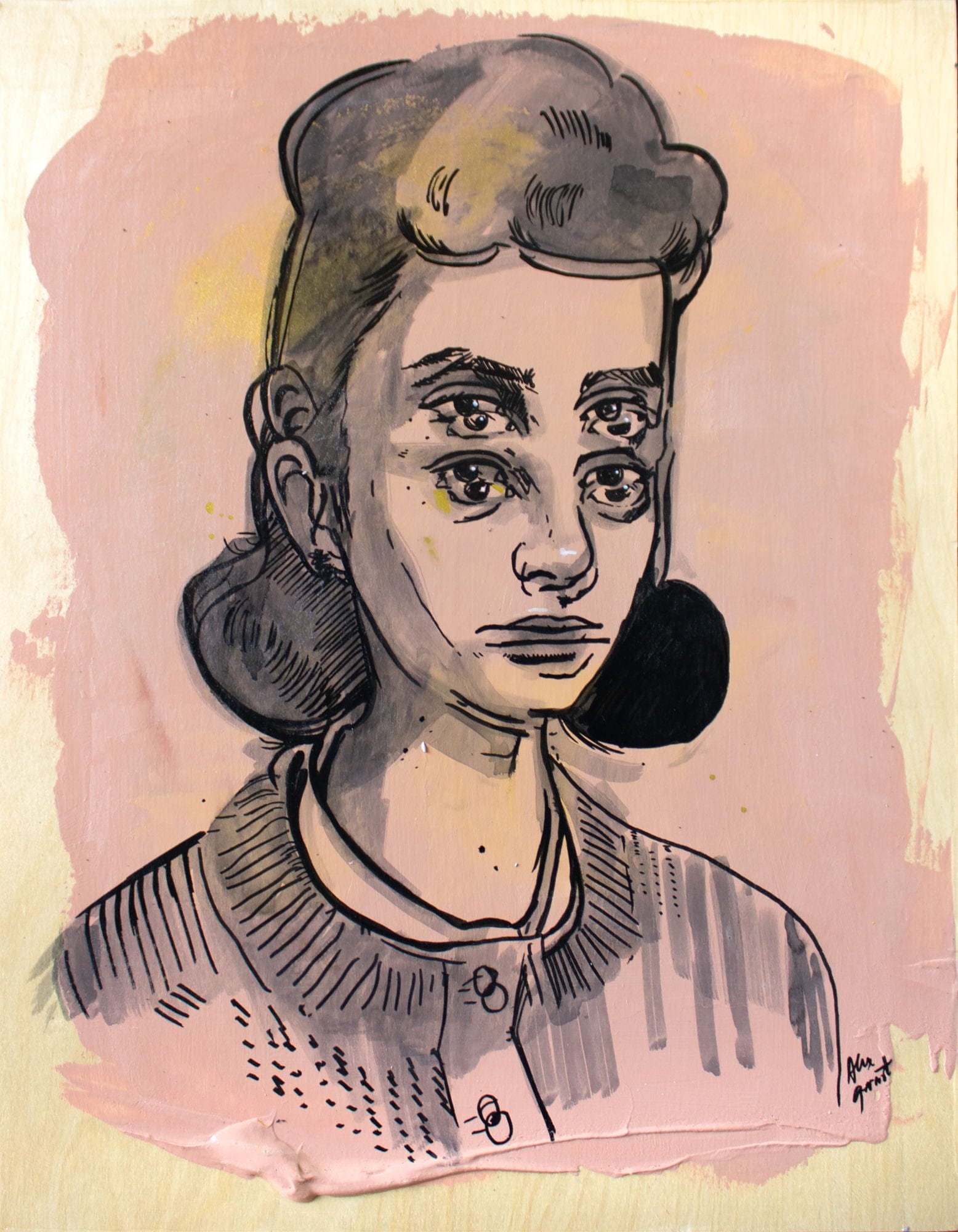 Alex Garant One For Legacy Acrylic Acrylic Marker On Birch Pane alex-garant-one-for-legacy-acrylic-acrylic-marker-on-birch-pane