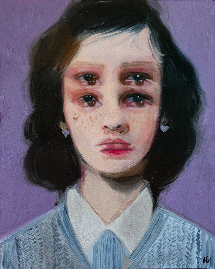 Alex Garant Purple Quick Study Oil On Canvased Wood Panel alex-garant-purple-quick-study-oil-on-canvased-wood-panel