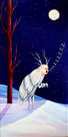 Ana Luna - 'Snow Song' - acrylic on canvas