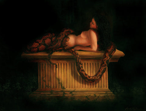 Annita Maslov - 'Ekhidna' - oil on panel