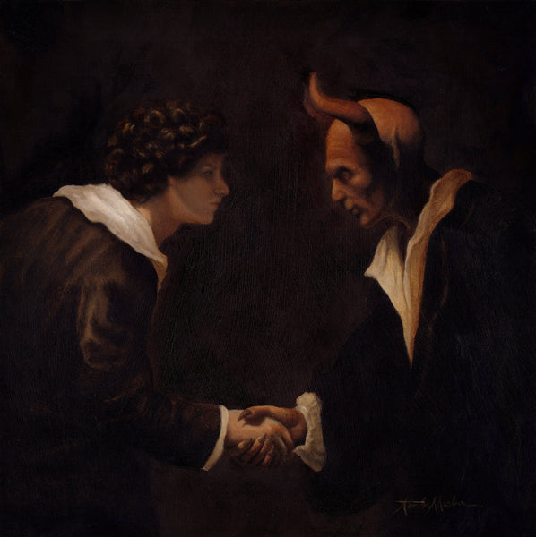 Annita Maslov - 'Deal with The Devil' - oil on panel