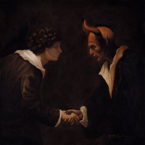 Annita Maslov - 'Deal with The Devil' - oil on panel