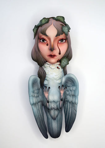 Jale Soysal - 'Crown of Ivy' - epoxy clay, acrylic paint, metal, resin, crystal rhinestones, nylon