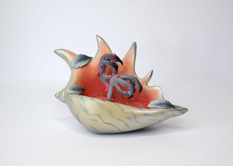 Jale Soysal - 'Pearly Feet' - epoxy clay, acrylic paint, metal, resin