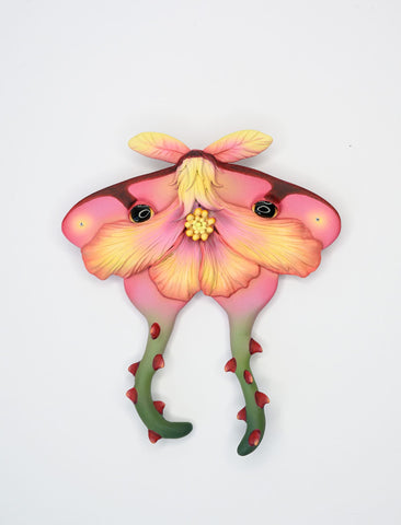 Jale Soysal - 'Sapling No.5' - epoxy clay, acrylic paint, metal, resin, crystal rhinestones