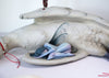 Jale Soysal - 'The First Arrow' - epoxy clay, acrylic paint, metal, resin, silk