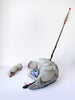 Jale Soysal - 'The First Arrow' - epoxy clay, acrylic paint, metal, resin, silk