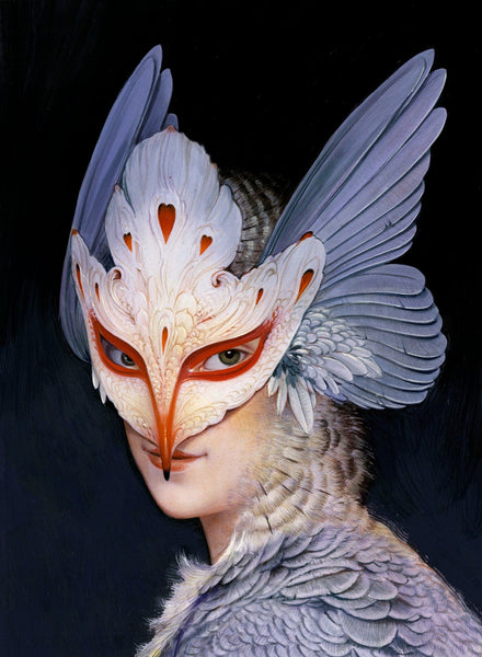 Bill Mayer - "The Bird-Woman" - gouache on paper