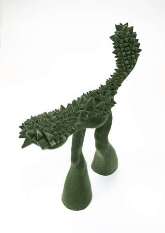 Brad Gunn - "A Walk of Shame (olive)"- Resin, Synthetic fibres