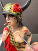 Brian M. Viveros - "Bullheaded vinyl statue, hand embellished and signed- A/P #3" - vinyl statue with hand embellishment