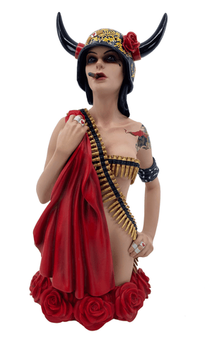 Brian Viveros - 'Hand Embellished Bullheaded Vinyl Statue' - embellished and signed vinyl statue