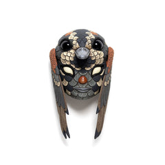 Calvin Ma - "Blend In Mask (Harlequin Duck)" - ceramic, glaze