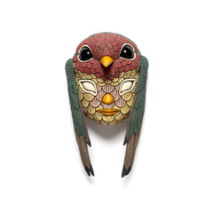 Calvin Ma - "Blend In Mask (Jambu Fruit Dove)" - ceramic, glaze