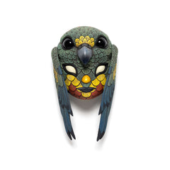 Calvin Ma - "Blend In Mask (Mulga Parrot)" - ceramic, glaze