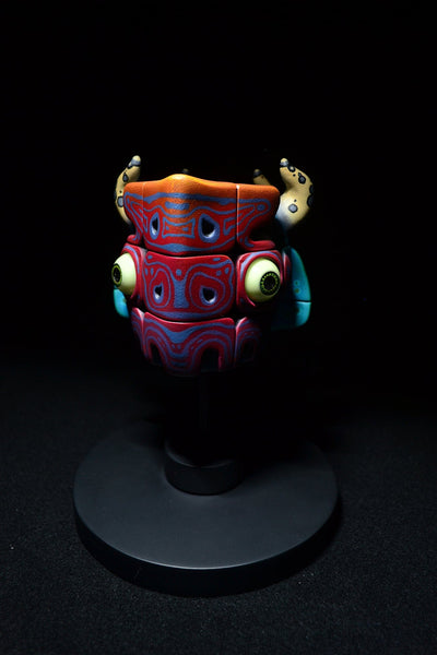 Carni Camilo - 'Gobio Mandarin' - Rubik's Cube, epoxy clay, automotive paste, polyurethane foam, UV resin, acrylic paint