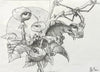 Graeme Base - 'Centrifugal Bloortcrooners' - pencil on paper