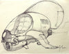Graeme Base - 'Commuter Pod 1' - ink on paper