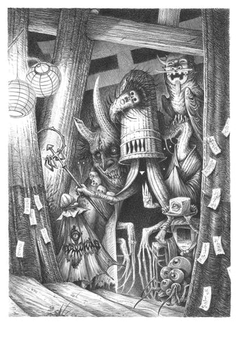 Daniel Danckert - 'The Procession' - pen and ink on paper