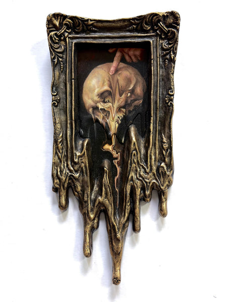 Dolaana Davaa - 'Nothing Left' - poplar plywood, wood pulp, tempera, gold wax