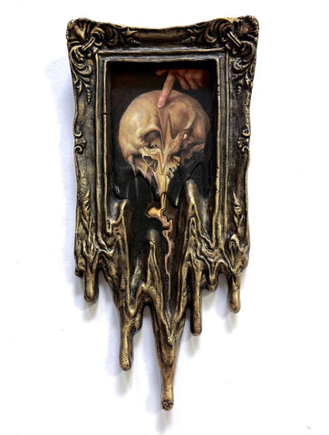 Dolaana Davaa - 'Nothing Left' - poplar plywood, wood pulp, tempera, gold wax