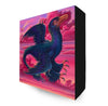 Ellie Davies - 'Microraptor' - oil paint on wooden panel