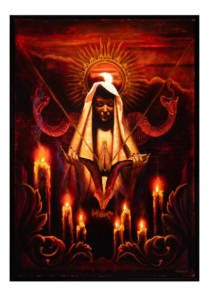 Frederick Bain - 'Archetype II; Eos' - oil and 22ct gold on board