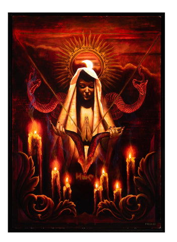 Frederick Bain - 'Archetype II; Eos' - oil and 22ct gold on board