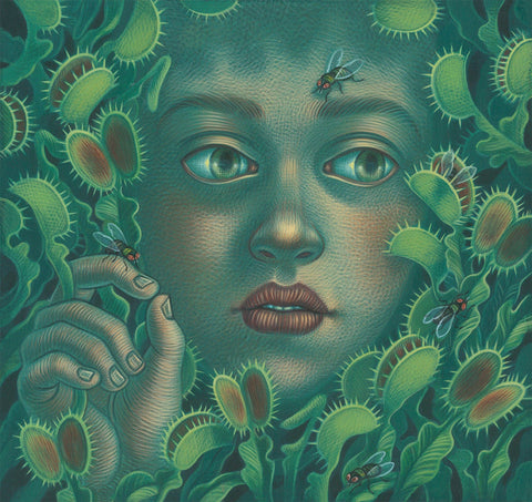 Gerlanda di Francia - 'Keeper of Traps' - acrylic on wood panel