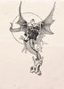 Graeme Base - 'Grandma’s Dragon (Action)' - ink on paper