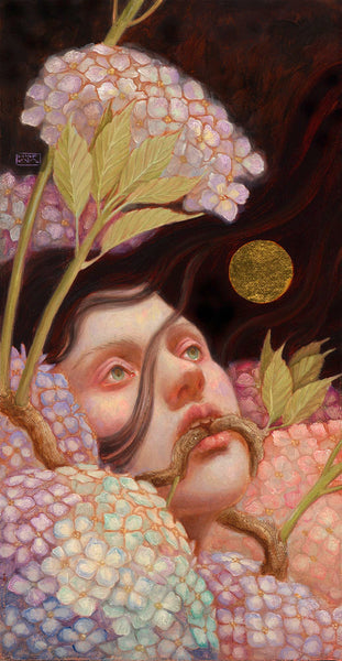 Hannah Flowers - 'Herald of the Hydrangea' - oil on linen