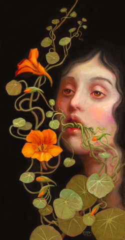Hannah Flowers - 'Nasturtium Canticle' - oil on linen