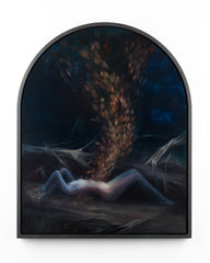 Liz Gridley - 'How Do We Make Death Ritual Sustainable?' - oil on aluminium