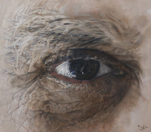 Jaq Grantford - "Rod age 70 to 80" - oil on board