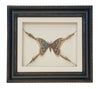 Jen Selmore - 'Hard to Watch' - pencil & pastel on toned paper, metal clips, wire and hessian in vintage frame