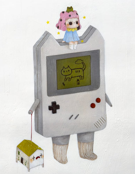 Jessica Ng - 'Gamecat' - acrylic on canvas