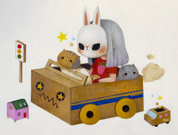 Jessica Ng - 'Vroom Vroom' - acrylic on canvas