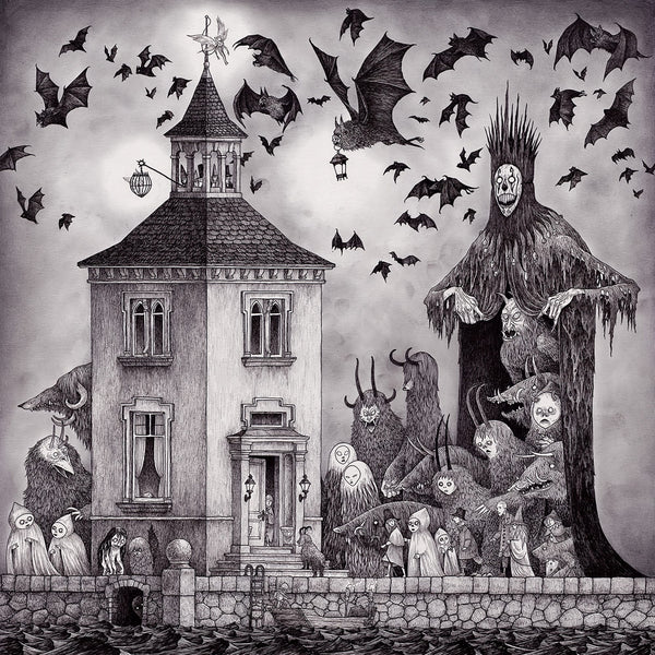 John Kenn Mortensen - 'Cloak of Night' - pen and ink on paper