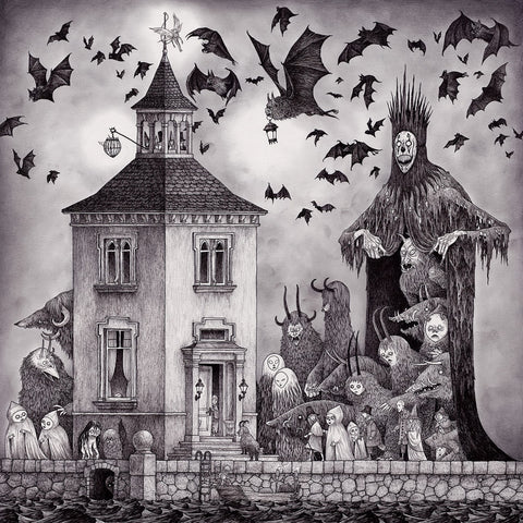 John Kenn Mortensen - 'Cloak of Night' - pen and ink on paper