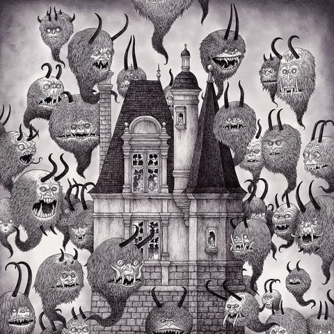 John Kenn Mortensen - 'Fur, Horns and Teeth' - pen and ink on paper