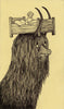 John Kenn Mortensen - 'Untitled Sticky Monster 4' - pen and ink on yellow pad paper