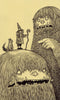 John Kenn Mortensen - 'Untitled Sticky Monster 6' - pen and ink on yellow pad paper