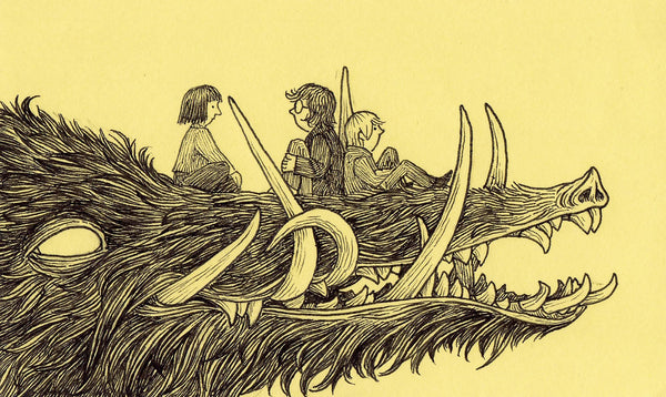 John Kenn Mortensen - 'Untitled Sticky Monster 8' - pen and ink on yellow pad paper